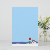 Papillon Kerstmail Blk Whit Briefpapier (Staand voorkant)