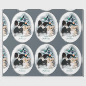 Papillon Kerstmis Cadeaupapier (Vlak)