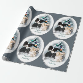 Papillon Kerstmis Cadeaupapier