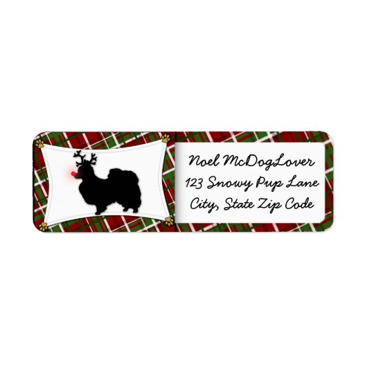 Papillon Kerstmis Etiket (Voorkant)