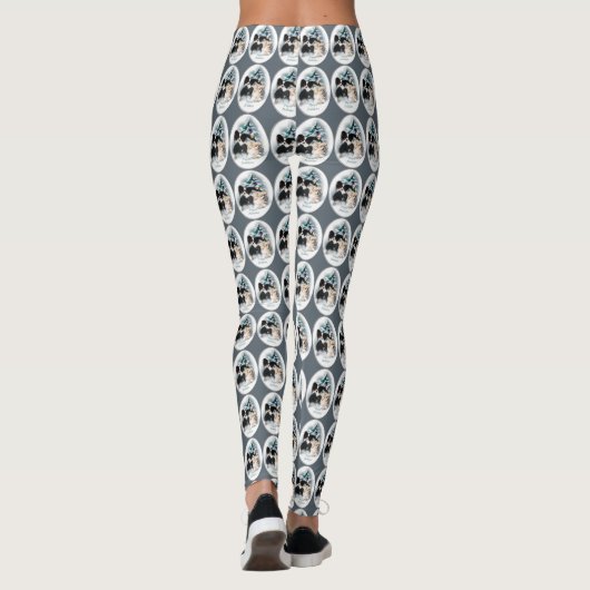 Papillon Kerstmis Leggings (Achterkant)