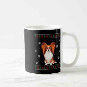 Papillon Kersttrui Xmas Huisdier Dier Hondenliefde Koffiemok