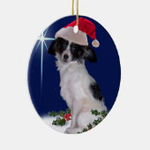 Papillon kerstversiering keramisch ornament (Rechts)