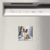 Papillon laat het sneeuwen Kerstmis Magneet (Insitu (Vaatwasser))