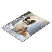 Papillon laat het sneeuwen Kerstmis Notitieboek (Linkerzijde)