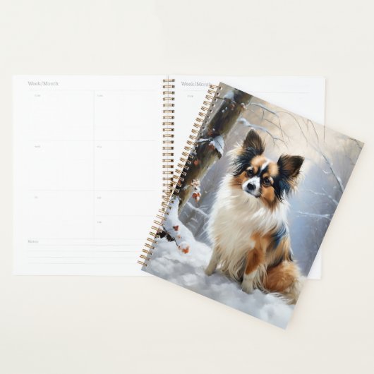 Papillon laat het sneeuwen Kerstmis Planner (Display)