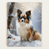 Papillon laat het sneeuwen Kerstmis Planner (Voorkant)