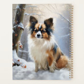 Papillon laat het sneeuwen Kerstmis Planner (Achterkant)