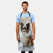 Papillon laat het sneeuwen Kerstmis Schort (Gedragen)