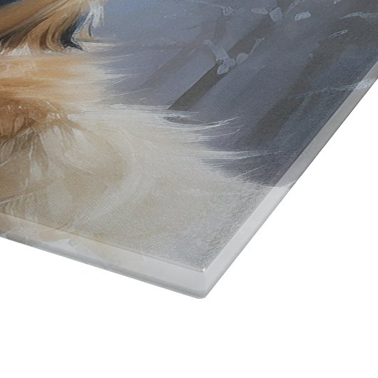 Papillon laat het sneeuwen Kerstmis Snijplank (Hoek)