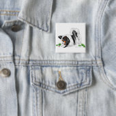 Papillon Lady Bug Dreams Vierkante Button 5,1 Cm (In situ)