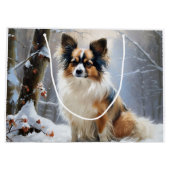 Papillon Let It Snow Kerstmis  Groot Cadeauzakje (Achterkant)