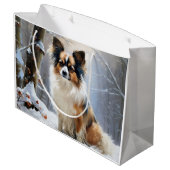 Papillon Let It Snow Kerstmis  Groot Cadeauzakje (Achterkant Gekanteld)