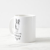 Papillon Life is beter met Custom Dog Name Koffiemok (Voorkant links)