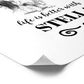 Papillon Life is beter met Custom Dog Name Poster (Hoek)