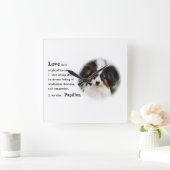 Papillon Love Gifts Vierkante Klok (Huis)