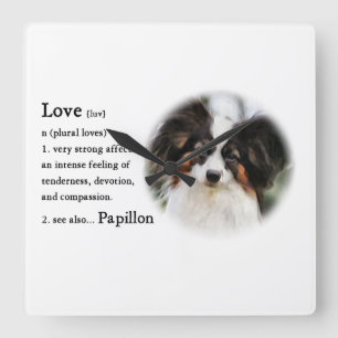 Papillon Love Gifts Vierkante Klok