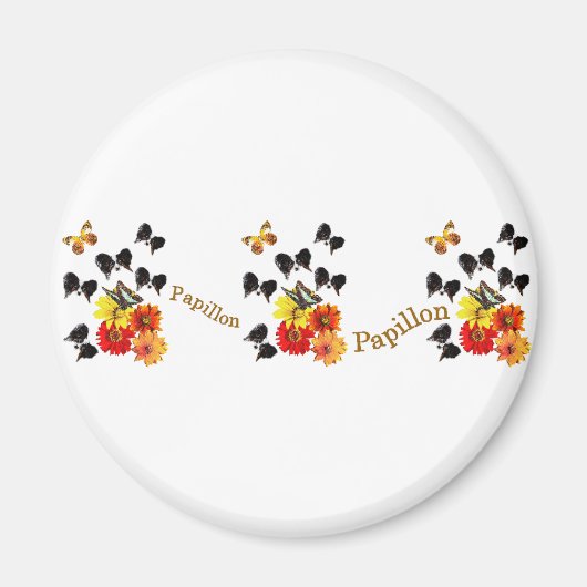 Papillon Lovers Gifts Magneet (Voorkant)