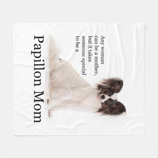 Papillon Ma Fleece Blanket (Voorkant (Horizontaal))