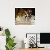 Papillon Mam en Baby Poster (Thuiskantoor)