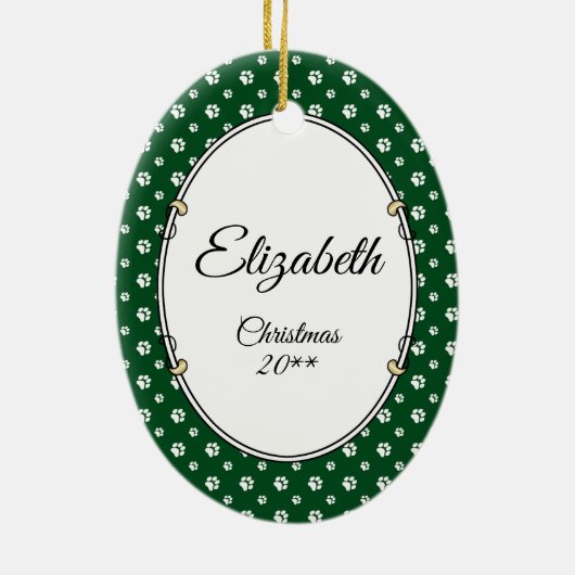 Papillon mam Pap mam (wit en sable) Keramisch Ornament (Achterkant)