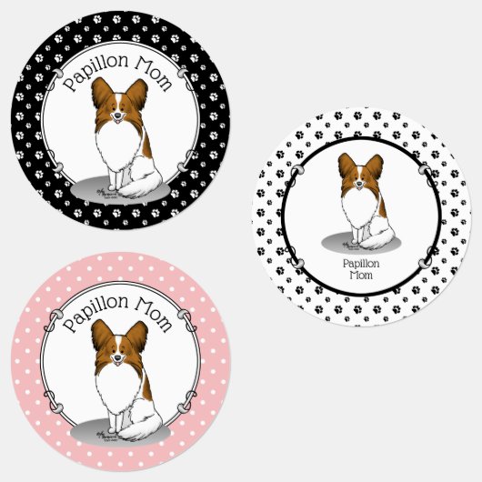 Papillon mam Pap mam (wit en sable) Labels (Groep)