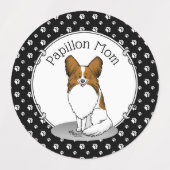 Papillon mam Pap mam (wit en sable) Labels (Design 1)