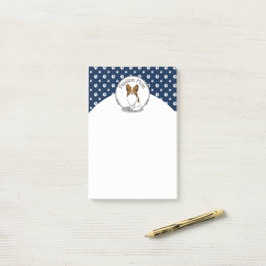 Papillon mam Pap mam (wit en sable) Post-it® Notes (Op bureau)
