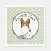 Papillon mam Pap mam (wit en sable) Servet (Voorkant)