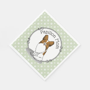Papillon mam Pap mam (wit en sable) Servet