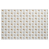 Papillon mam Pap mam (wit en sable) Stof (Fat Quarter)