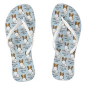 Papillon mam Pap mam (wit en sable) Teenslippers (Voetbed)