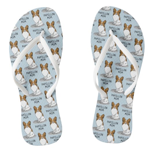 Papillon mam Pap mam (wit en sable) Teenslippers (Voetbed)