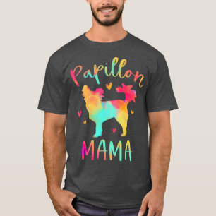 Papillon Mama Colorful Papillon Gifts Dog mama T-shirt