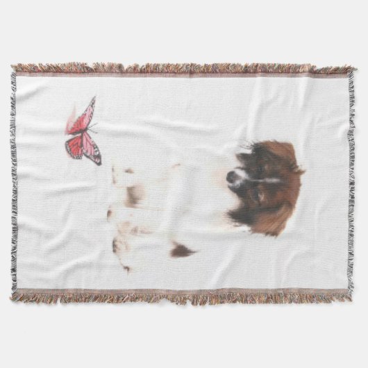 PAPILLON MAX en VLINDER Deken (Voorkant)