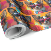 Papillon met Hartrozen Valentijnsdag Cadeaupapier (Rol Hoek)