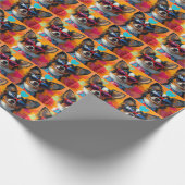 Papillon met Hartrozen Valentijnsdag Cadeaupapier (Hoek)