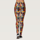 Papillon met Hartrozen Valentijnsdag Leggings (Achterkant)