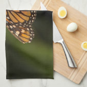 papillon monarque in het achterlicht theedoek (Quarter Fold)