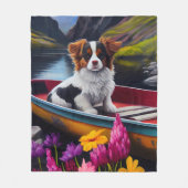 Papillon op een peddel: Een Schilderachtig avontuu Fleece Deken (Voorkant)