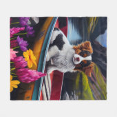 Papillon op een peddel: Een Schilderachtig avontuu Fleece Deken (Voorkant (Horizontaal))