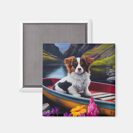 Papillon op een peddel: Een Schilderachtig avontuu Magneet (Voorkant / Achterkant)