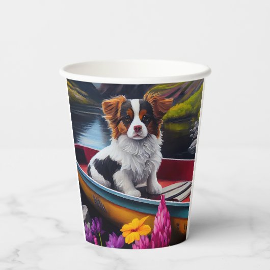 Papillon op een peddel: Een Schilderachtig avontuu Papieren Bekers (Achterkant)