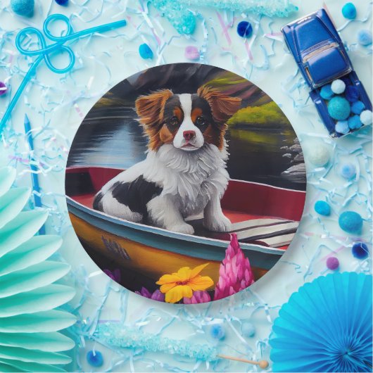 Papillon op een peddel: Een Schilderachtig avontuu Papieren Bordje (Feest)