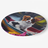 Papillon op een peddel: Een Schilderachtig avontuu Papieren Bordje (Gekanteld)