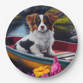 Papillon op een peddel: Een Schilderachtig avontuu Papieren Bordje (Voorkant)