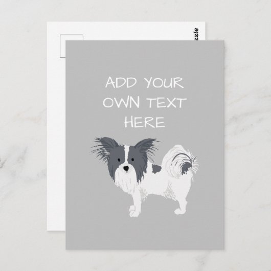 Papillon op maat briefkaart (Voorkant / Achterkant)