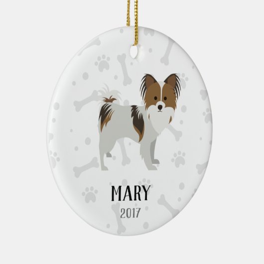 Papillon op maat gesneden kerstfeestversiering keramisch ornament (Rechts)