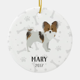 Papillon op maat gesneden kerstfeestversiering keramisch ornament