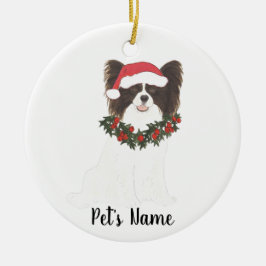 Papillon op maat (zwart-wit) keramisch ornament